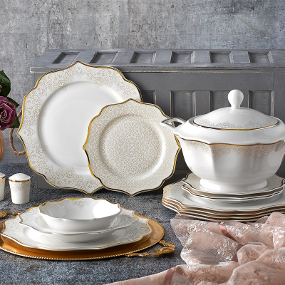 Aryıldız Prestige Porselen 60 Parça 12 Kişilik Yuvarlak Yemek Takımı - ARYILDIZ