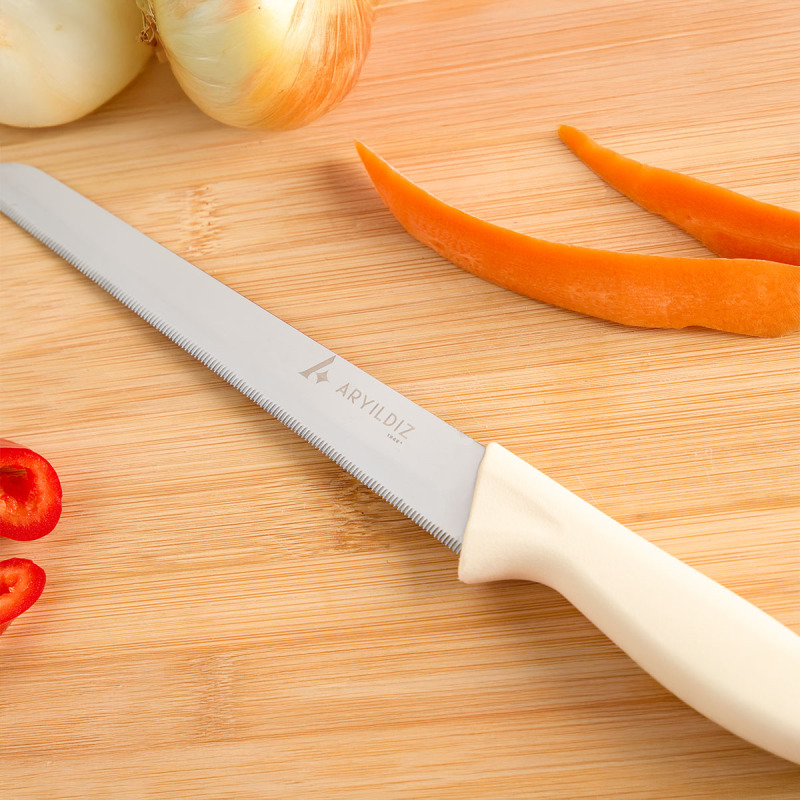 Aryıldız Primo Lazer Ekmek Bıçağı Fil Dişi 17 cm - 2