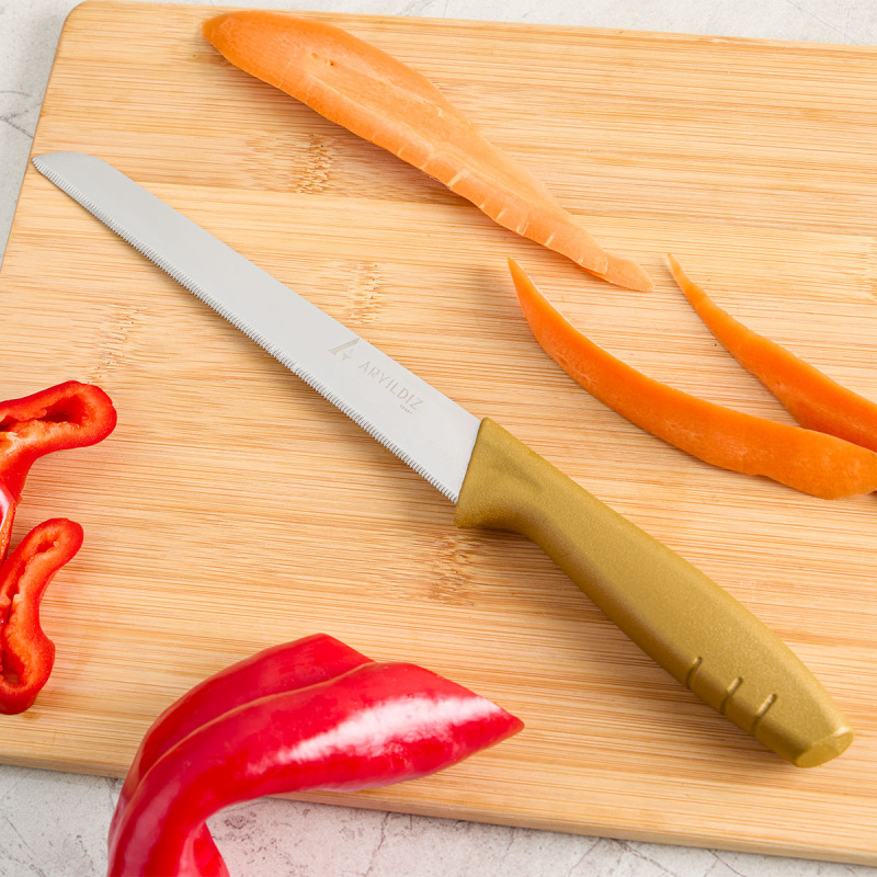 Aryıldız Primo Lazer Ekmek Bıçağı Gold 17 cm - 1