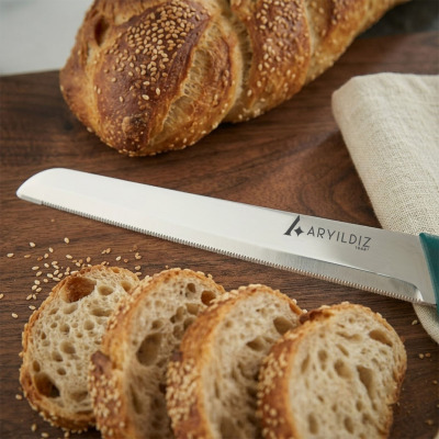 Aryıldız Primo Lazer Ekmek Bıçağı Yeşil 17 cm - 2