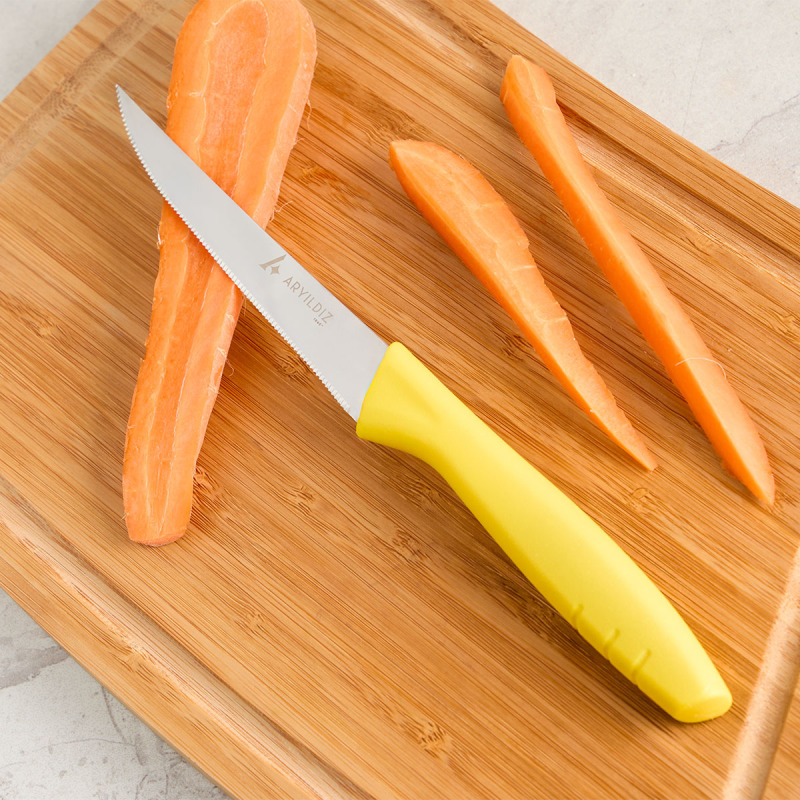 Aryıldız Primo Lazer Sebze Bıçağı Sarı 11 cm - 1