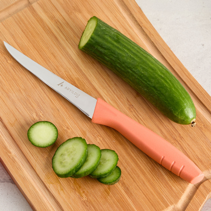 Aryıldız Primo Lazer Sebze Bıçağı Somon 11 cm - 1