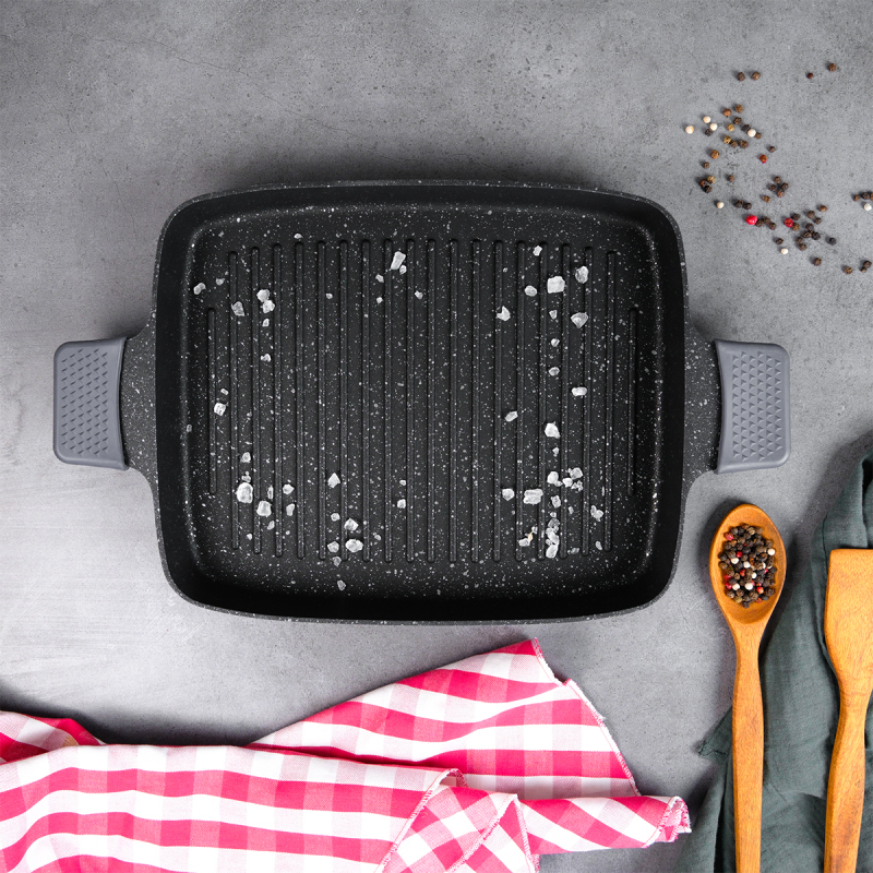 Aryıldız Pro Grade Grill Tava Gri 30x25 Cm - 4