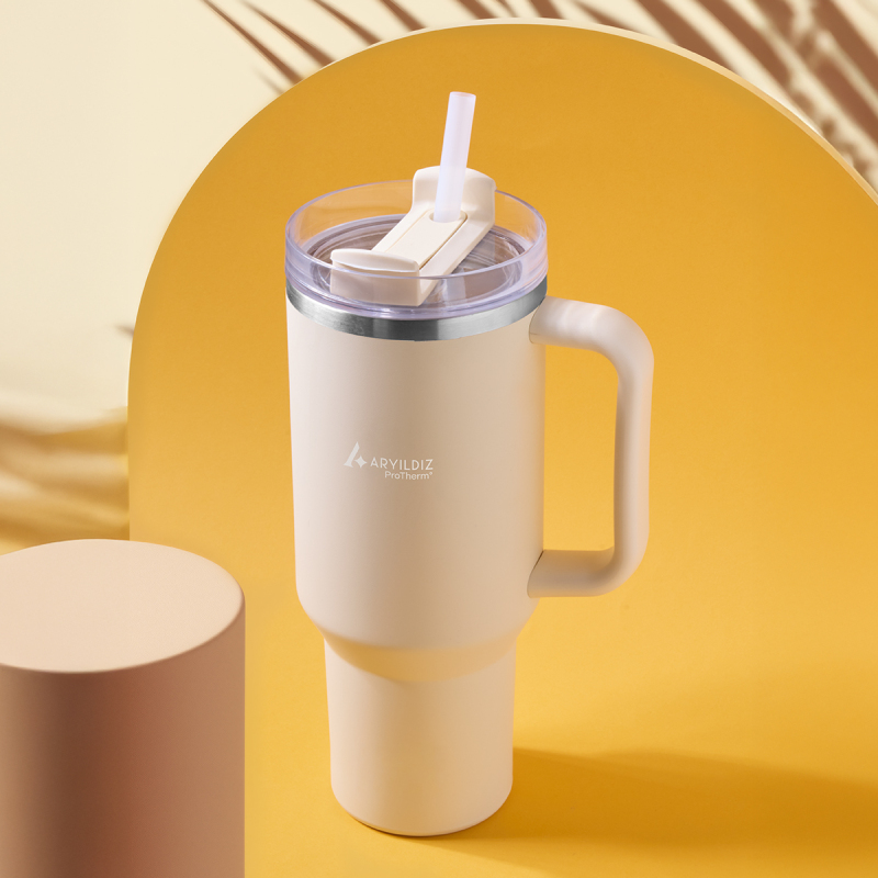 Aryıldız Protherm Flow Up Termos Krem 900 ml - 1