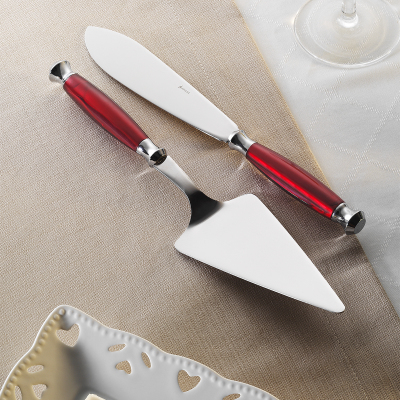 Aryıldız Ravello 2 Parça Kek Servis Seti Bordo - 1