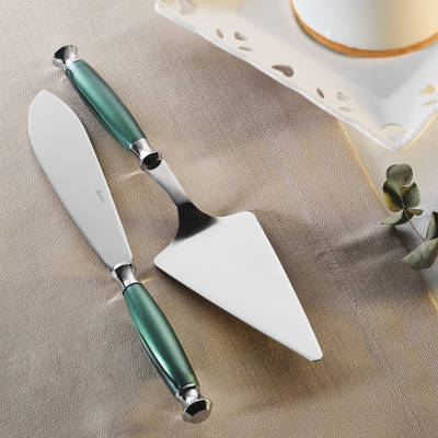 Aryıldız Ravello 2 Parça Kek Servis Seti Yeşil - 1