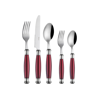 Aryıldız Ravello 30 Parça Çatal Kaşık Bıçak Takımı Bordo - 3