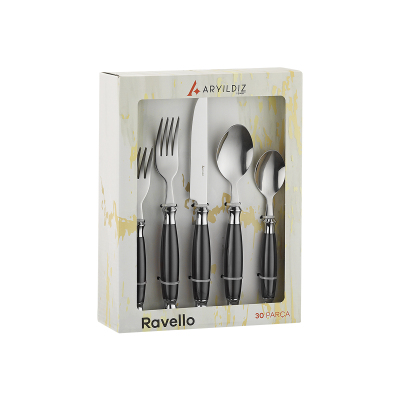 Aryıldız Ravello 30 Parça Çatal Kaşık Bıçak Takımı Gri - 7