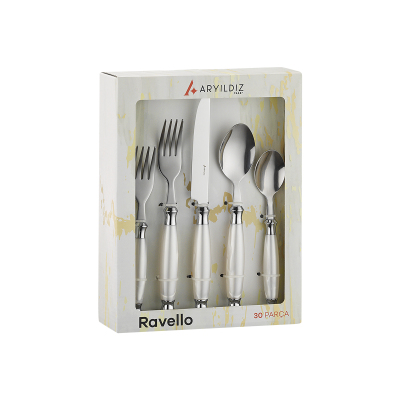 Aryıldız Ravello 30 Parça Çatal Kaşık Bıçak Takımı Krem - 7