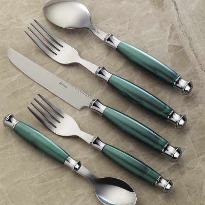 Aryıldız Ravello 30 Parça Çatal Kaşık Bıçak Takımı Yeşil - 1