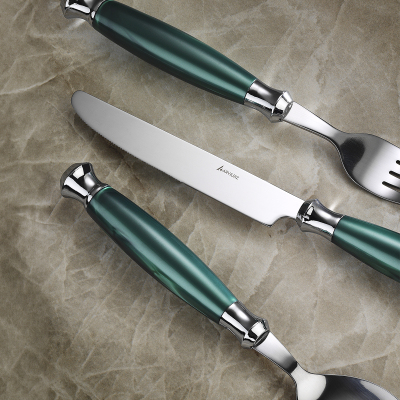 Aryıldız Ravello 30 Parça Çatal Kaşık Bıçak Takımı Yeşil - 2