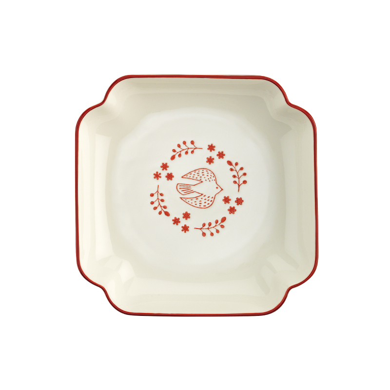 Aryıldız Red Bird Köşeli Tabak 19 cm - 1