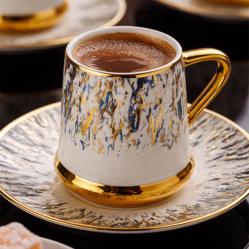 Aryıldız Revan 12 Parça 6 Kişilik Türk Kahve Fincan Takımı - 5