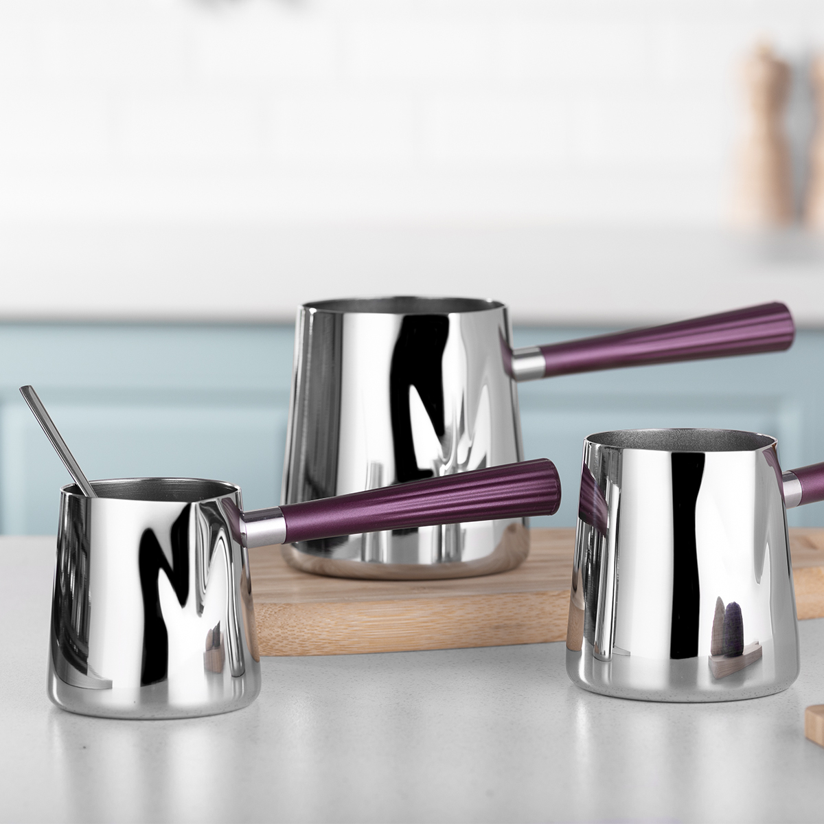 Aryıldız Roma Purple Cezve Takımı | Gallery Crystal