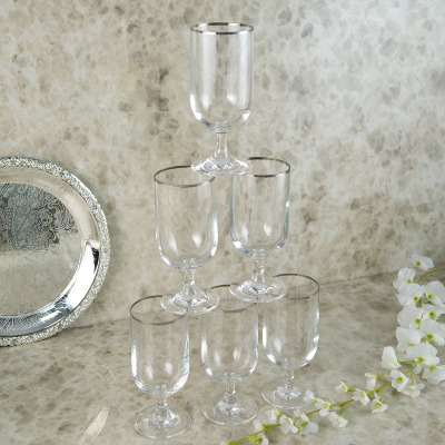 Aryıldız Rona 6’lı Kahve Yanı Su Bardağı Platin 200 ml - 4