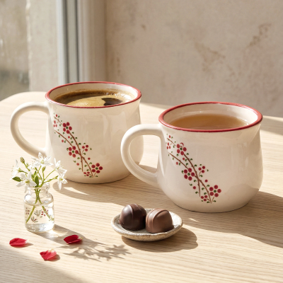 Aryıldız Rosella 2’li Seramik Kupa Kırmızı 150 ml - ARYILDIZ