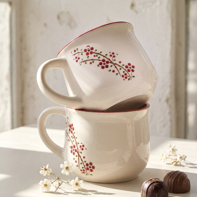 Aryıldız Rosella 2’li Seramik Kupa Kırmızı 150 ml - 3