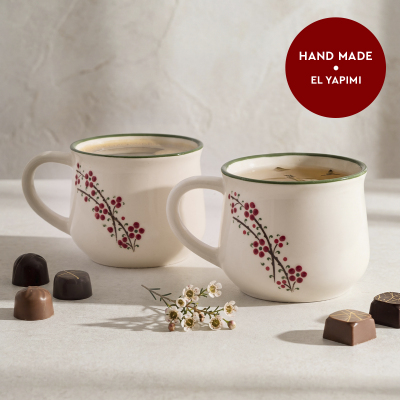 Aryıldız Rosella 2’li Seramik Kupa Yeşil 150 ml - ARYILDIZ