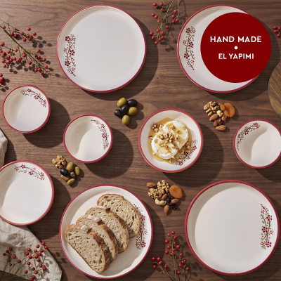 Aryıldız Rosella Kırmızı 10 Parça 4 Kişilik Kahvaltı Takımı - ARYILDIZ