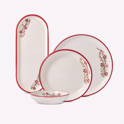 Aryıldız Rosella Kırmızı 14 Parça 6 Kişilik Kahvaltı Takımı - 5