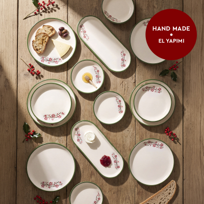 Aryıldız Rosella Yeşil 14 Parça 6 Kişilik Kahvaltı Takımı - ARYILDIZ