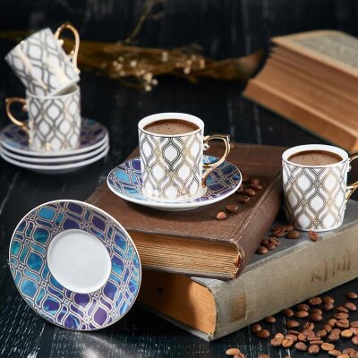 Aryıldız Royal Queen Kahve Fincan Set 6 Lı - ARYILDIZ