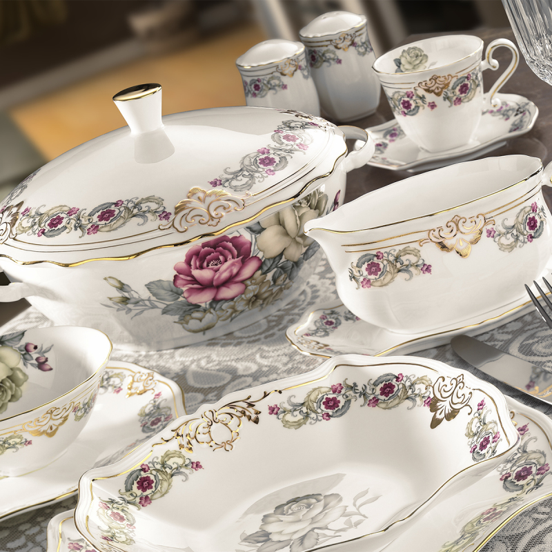 Aryıldız Royal Queen Scarlett Por 83 Parça Yemek Takımı 60004 - 1