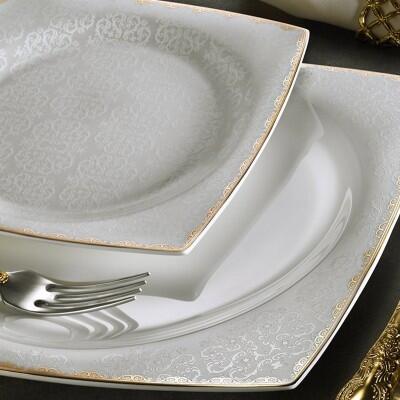 Aryıldız Prestige Porselen Kare 60 Parça Yemek Takımı 31018 - ARYILDIZ