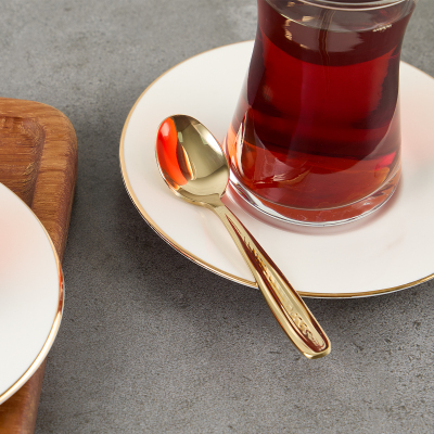 Aryıldız Sarmaşık 6'lı Çay Kaşığı Gold - ARYILDIZ