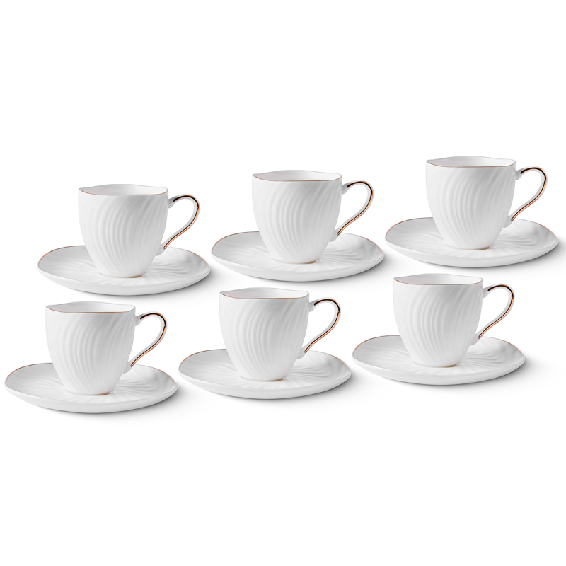 Aryıldız Serena Gold 12 Parça 6 Kişilik Kahve Fincan Takımı 90 ml - 3