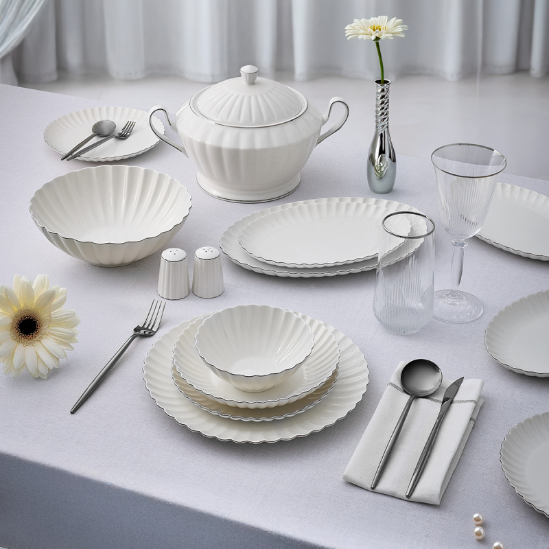 Aryıldız Sintra Platin 60 Parça 12 Kişilik Yemek Takımı - 1