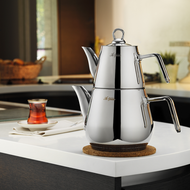 Aryıldız Solid Orta Boy Çaydanlık Takımı 1,5 Litre - 1