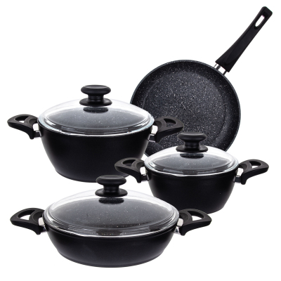 Aryıldız Solido Nero 7 Parça Tencere Set - ARYILDIZ