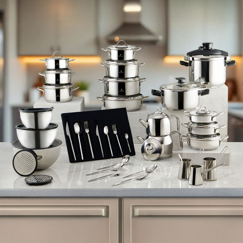 Aryıldız Solo 130 Parça Çelik Çeyiz Seti - 1