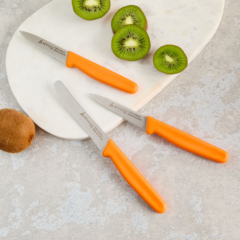 Aryıldız Solo 3 Parça Bıçak Seti Turuncu - 2