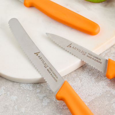 Aryıldız Solo 3 Parça Bıçak Seti Turuncu - 3