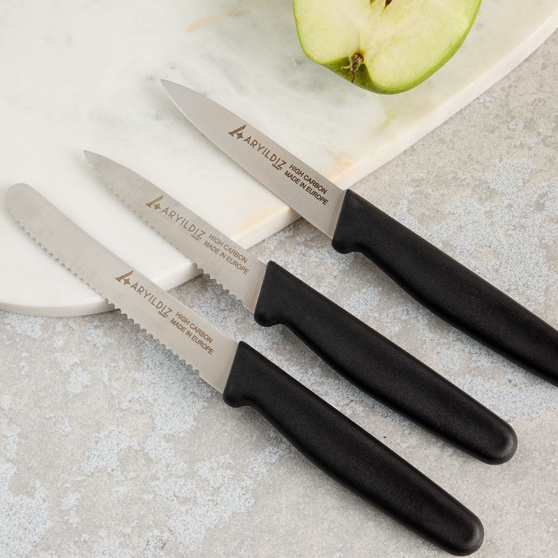 Aryıldız Solo 3 Parça Bıçak Seti Siyah - 1