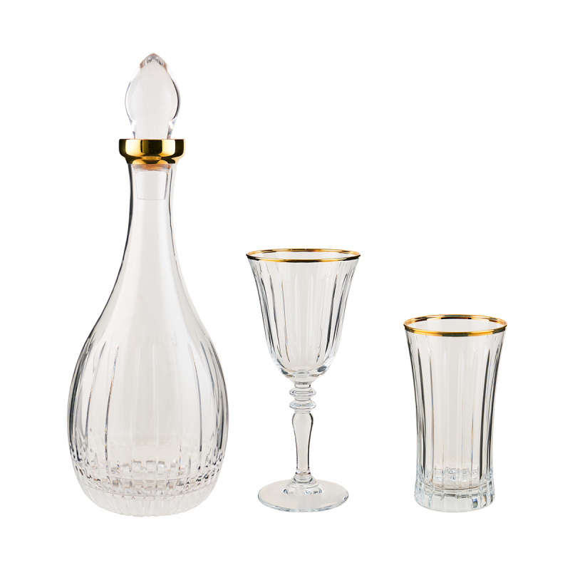 Aryıldız Steep Dekor Kristal Gold 25 Parça 12 Kişilik Su Seti - 5