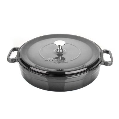 Aryıldız Döküm Demir Kısa Tencere 28 Cm Gri - ARYILDIZ