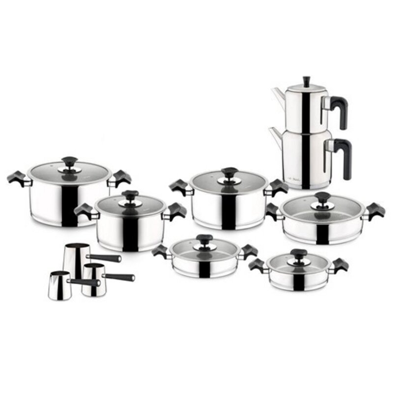 Aryıldız T-T King Ideal Set Simli Siyah 22 Parça - 1