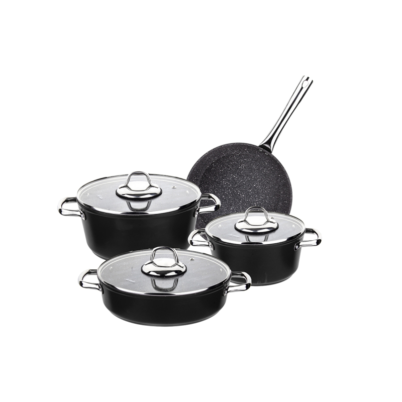 Aryıldız T-T Loft Granit Siyah Tencere Set 7 Parça - 1