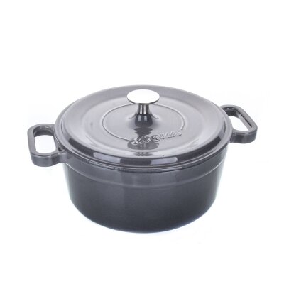 Aryıldız Majolik Döküm Demir Gri Tencere 20 cm - ARYILDIZ