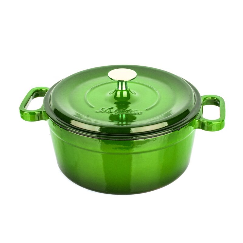 Aryıldız T-T Majolik Döküm Demir Tencere Yeşil 24Cm - 1