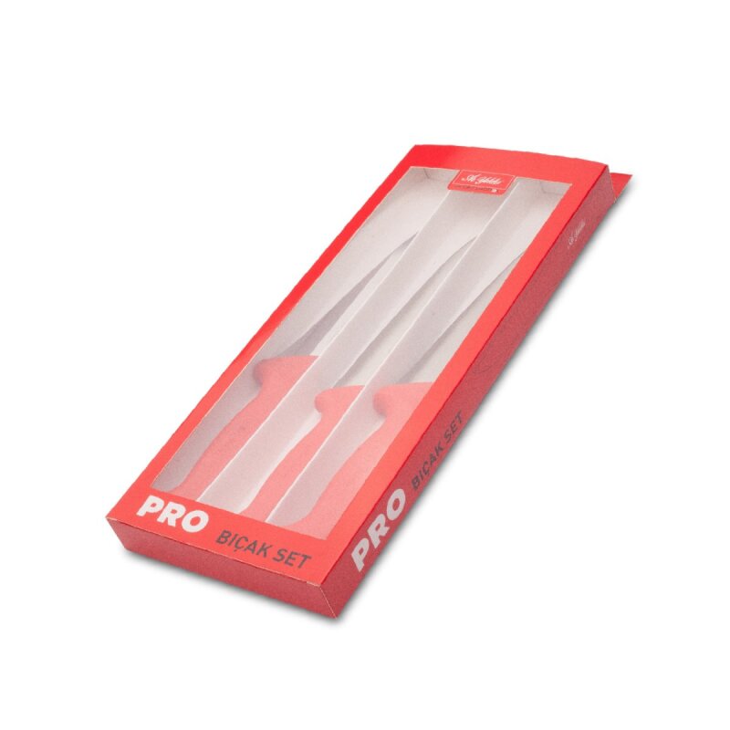 Aryıldız Touch 3'lü Bıçak Seti Kırmızı - 2