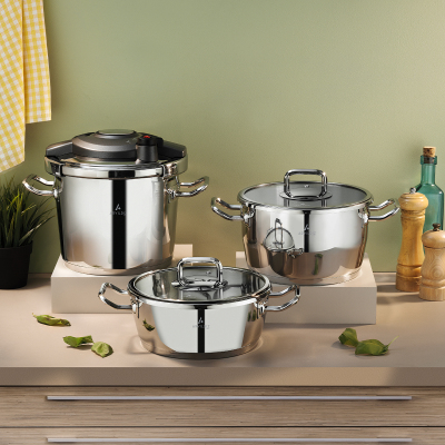 Aryıldız Touch & Cook Kanka Düdüklü Tencere Seti 3+4,5+6 Litre - ARYILDIZ