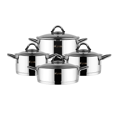 Aryıldız Madison 8 Parça Süzgeç Kapak Çelik Tencere Set - ARYILDIZ