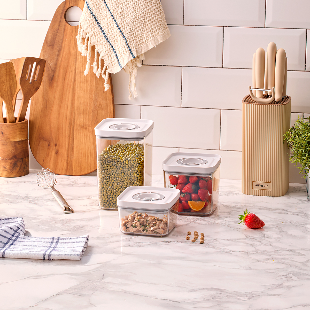 Aryıldız Black Line Gold 6 Parça Saklama Seti | Gallery Crystal