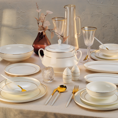 Aryıldız Vanessa Gold 60 Parça 12 Kişilik Yemek Takımı - ARYILDIZ