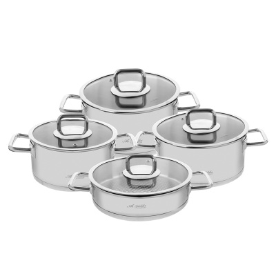 Aryıldız Vento Çizgili 8 Parça Çelik Tencere Seti - 2