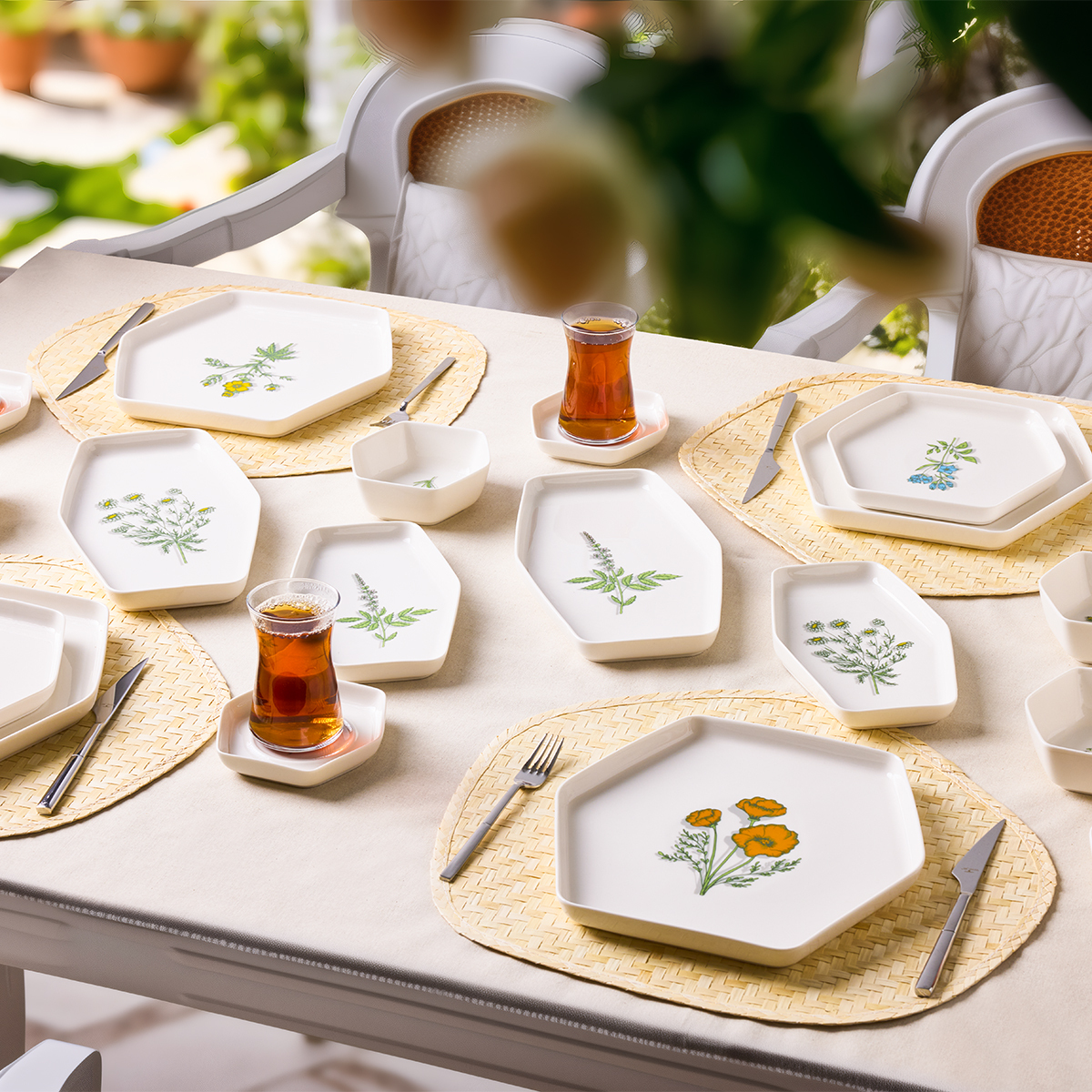 Evaliza Buket Yeşil 6 Kişilik 42 Parça Kahvaltı Takımı | Gallery